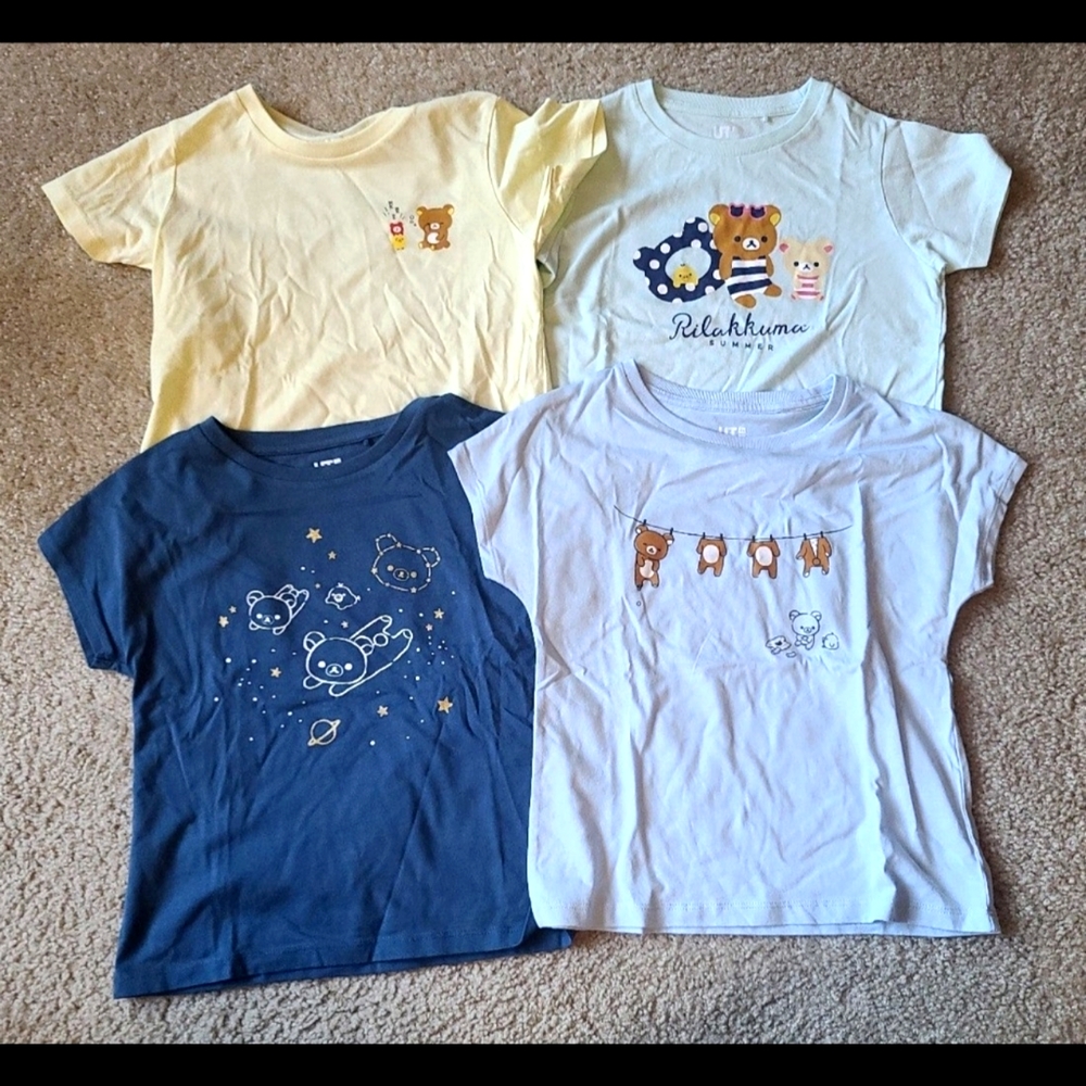 4 Toddlers Rilakkuma UT Shirts 3-4yo